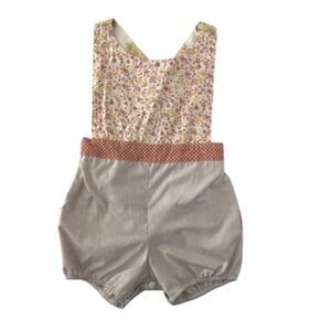 Arthur Ave Floral Striped Bubble Romper